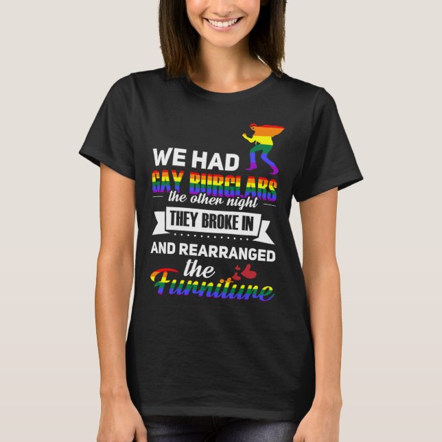 T-shirt LGBT Gay Lesbian Bisexual Pride Burglars (Devant)