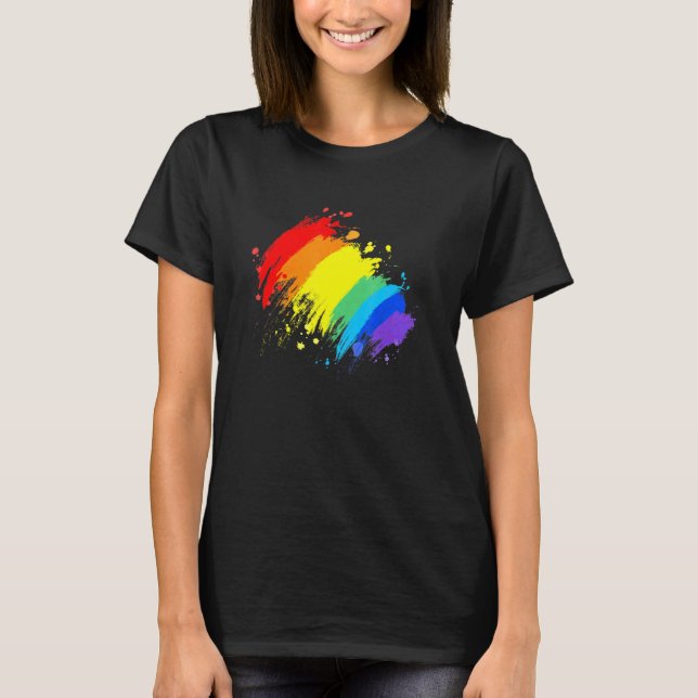 T-shirt Lgbt Gay Lesbian Csd Pride Splash (Devant)