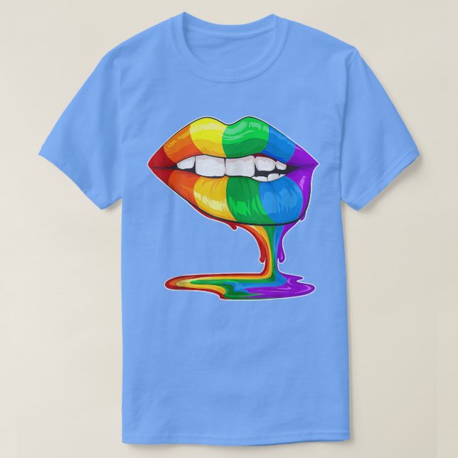 T-shirt LGBT Gay pride Arc-en-ciel Drapeau Lesbian mignon  (Design devant)