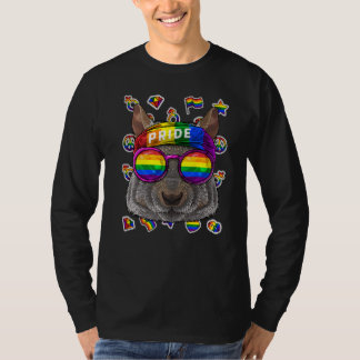 T-shirt Lgbt Gay pride des écureuils Mois animal arc-en-ci