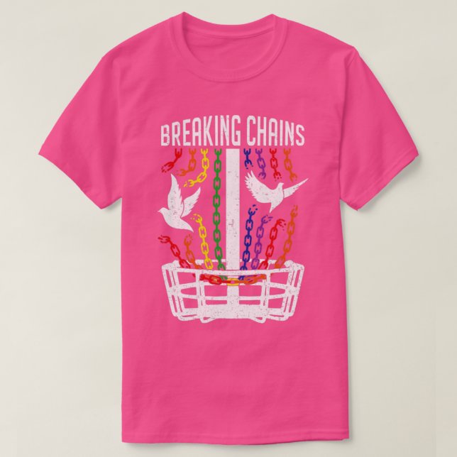 T-shirt LGBT Gay pride Mois Disc Joueur de golf Breaking C (Design devant)