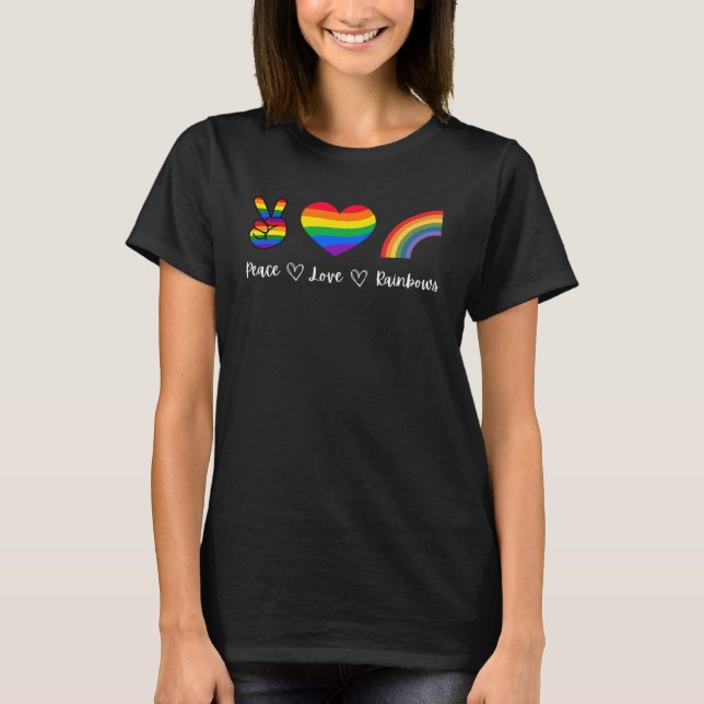 T-shirt LGBT Human Rights Apparel LGBT Pride Rainbow Gay L (Devant)
