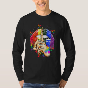 T-shirt Lgbt Lips Rainbow Ne jugez pas ce que vous n'êtes