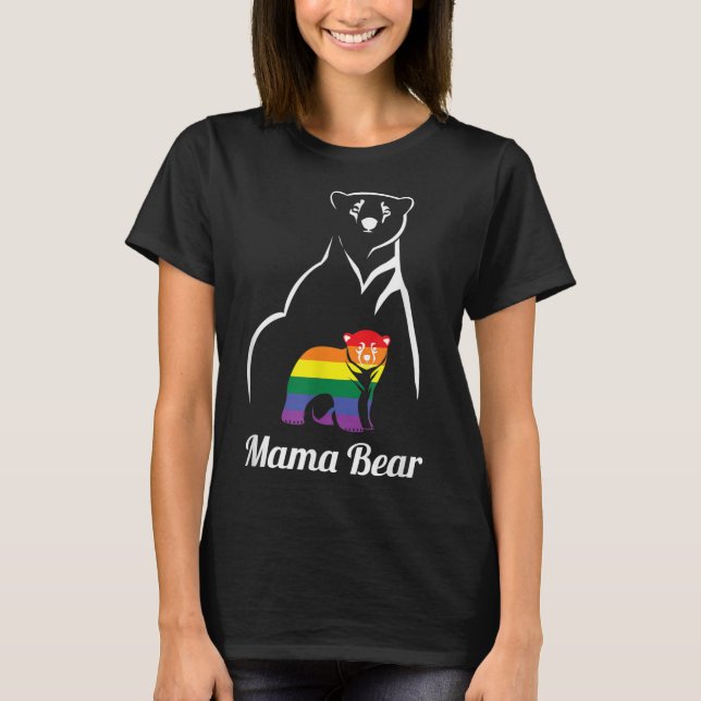 T-shirt LGBT Mama Bear Gay Pride d'Equal Rights Rainbow (Devant)