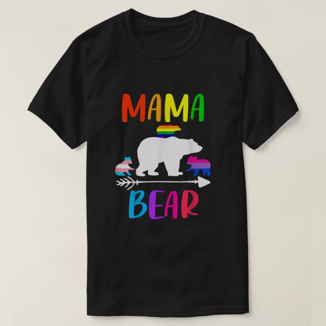T-shirt LGBT Mama Bear Gay pride Egalité des droits Rainbo (Design devant)