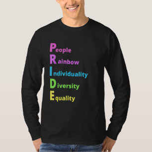 T-shirt Lgbt Mois Gay pride Rainbow Font Égalité