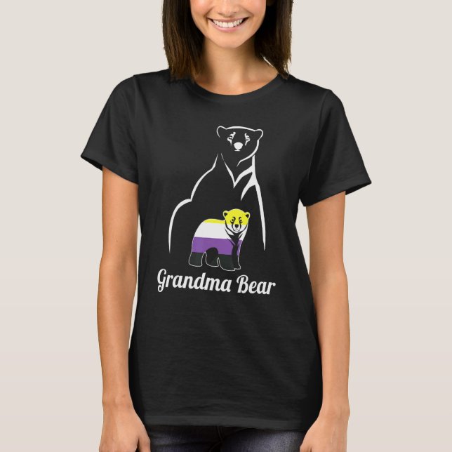 T-shirt LGBT Non Binary Grandma Bear Enby Non Binary Pride (Devant)