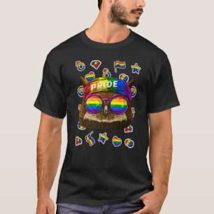 T-shirt Lgbt Owl Mois Gay pride Nuit Oiseau Animal Arc-en-