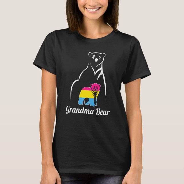 T-shirt Lgbt Pansexual Grandma Bear Pan Pride drapeau (Devant)