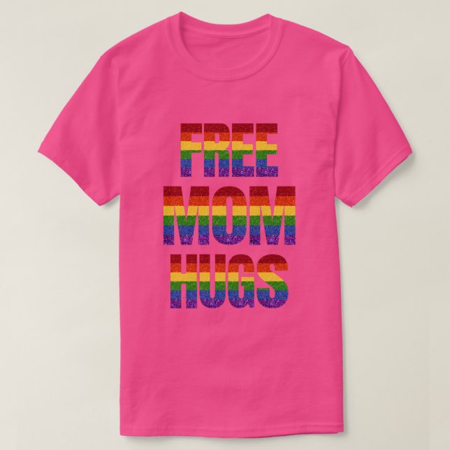 T-shirt LGBT Parties scintillant Fierté Drapeau Libre Mama (Design devant)