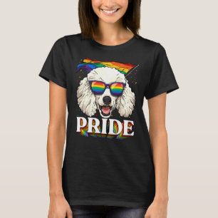 T-shirt Lgbt Poodle Gay pride Lgbtq Rainbow Flag Sunglasse