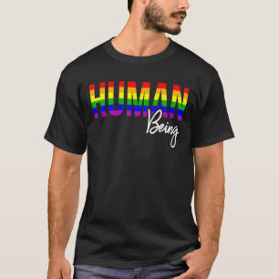 T-shirt Lgbt Pride Être humain gay Lesbian Rainbow Support