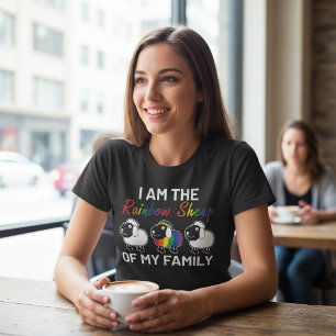 T-shirt LGBT Pride Fundy Rainbow Sheep Dit Moderne