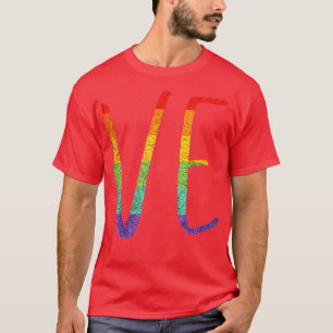 T-shirt LGBT Pride Lov LO VE Couple Lesbien Matching Lov