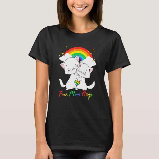 T-shirt LGBT Pride Month Free Mom Hugs (Devant)