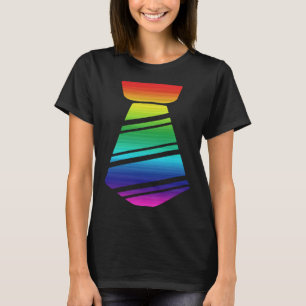 T-shirt LGBT Pride Rainbow Cravate Lesbian Gay Human Right