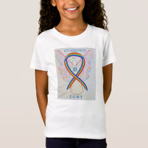T-Shirt LGBT Rainbow Awareness Ribbon Angel Custom Shirt