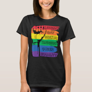 T-shirt LGBT Rainbow Fist Prith Mois Merch LGBTQ Gay Prid