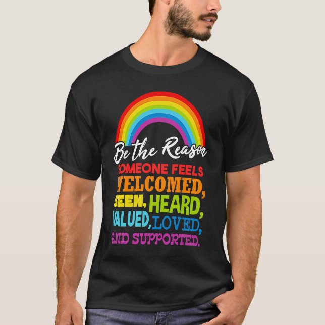 T-shirt LGBT Rainow Flag (Devant)