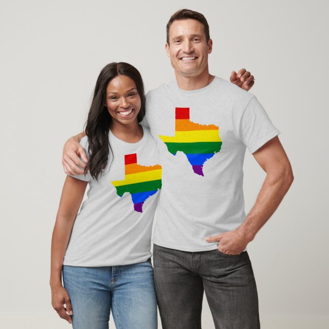 T-shirt LGBT Texas, Débardeur de la carte de drapeau de l' (Unisexe)