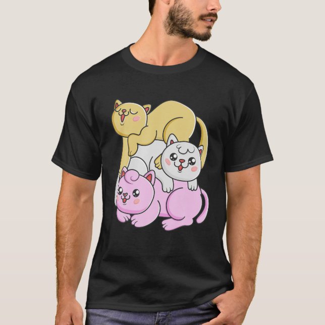T-shirt LGBT Twink FIDE Drapeau LGBTQ Rainbow Kawaii Cat P (Devant)
