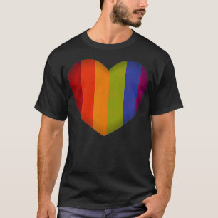T-shirt LGBT Valentines Day Heart Pride Gay Lesbian Coupl