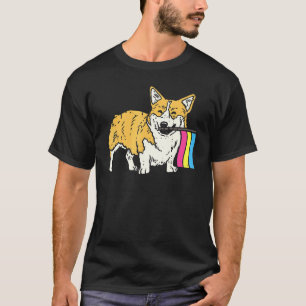 T-shirt Lgbt Welsh Corgi Mignon Drapeau Pansexuel Couleur