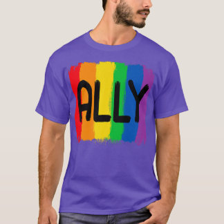 T-shirt LGBTQ Ally LGBT Lesbian Gay Biseual Pride Mois 