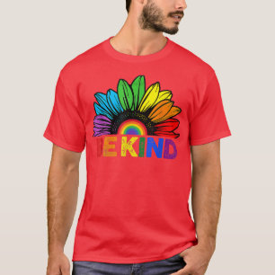 T-shirt LGBTQ Be Kind Gay pride LGBT Ally Sunflower Retro