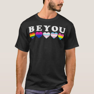 T-shirt LGBTQ Be You Gay pride LGBT Ally Rainbow Flag Retr