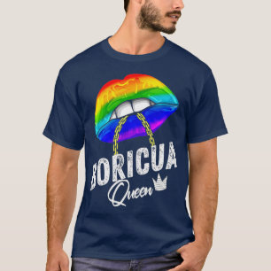T-shirt LGBTQ Boricua Queen Strong Hommes homosexuels Puer