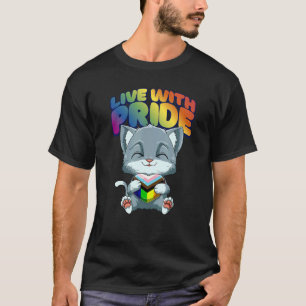 T-shirt LGBTQ Chat Progressiv Pride Transgenre Genderquee