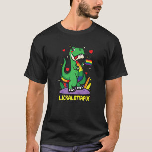 T-shirt LGBTQ Dinosaur Paléontologue Lesbienne Lickalottap