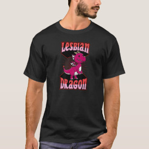 T-shirt Lgbtq Dragon Lesbien Mythique Gay Pride Lesbienne