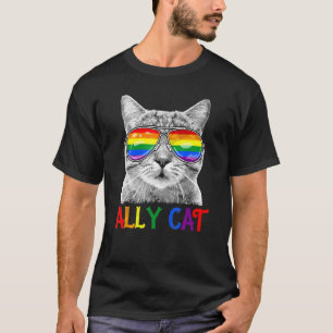 T-shirt Lgbtq Fier Ally Chat Purride Paw Gay pride Arc-en-