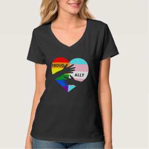 T-shirt Lgbtq Fier Ally - Trans Pride Transgenre Ally