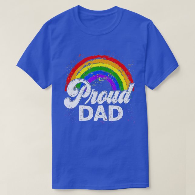 T-shirt LGBTQ Fier papa Gay pride LGBT Ally Rainbow Père (Design devant)