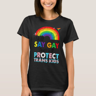 T-shirt Lgbtq Florida Gay Je dirai Gay & Je Protégerai