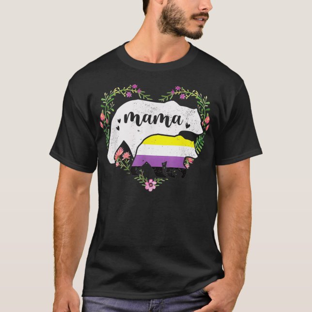 T-shirt LGBTQ Mama Bear non binaire gay égalité des droits (Devant)