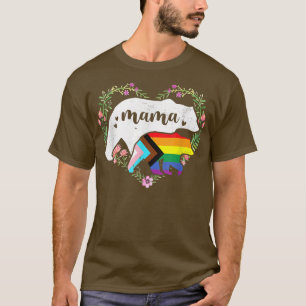 T-shirt LGBTQ Mama Bear Progrès Fierté Drapeau Gay Égale D