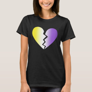 T-shirt LGBTQ non binaire Coeur brisé Saint Valentin Goth