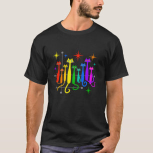 T-shirt LGBTQ Pride Chats Vintage Retro Mid Century Modern