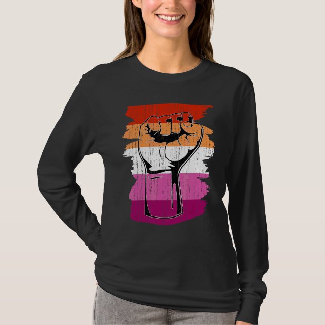 T-shirt Lgbtq Pride lesbienne première gay lesbienne flag  (Devant)