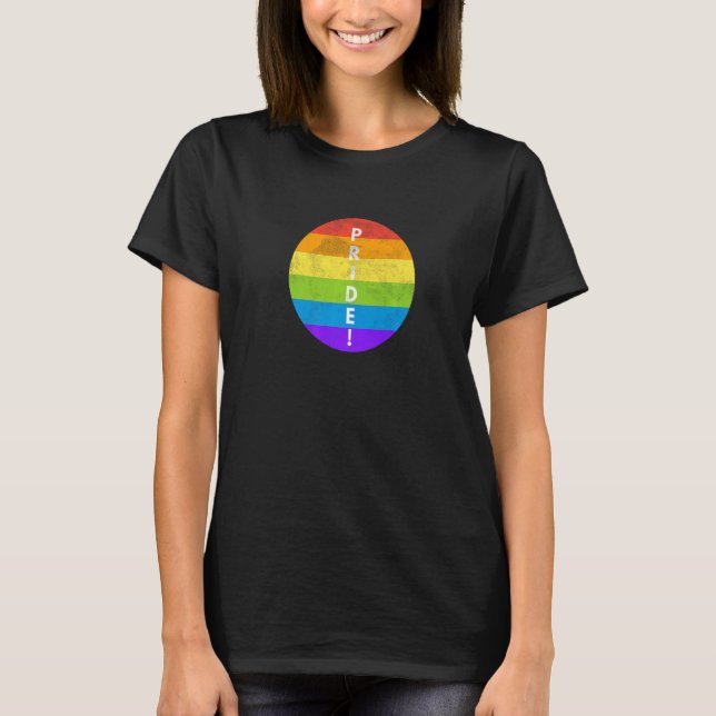 T-shirt LGBTQ Pride Rainbow Flag Equality Gay Lesbian Tran (Devant)