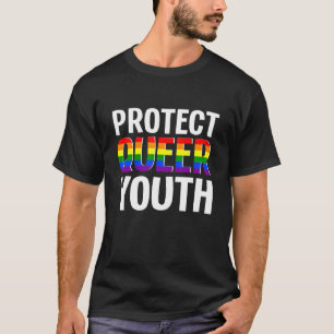 T-shirt Lgbtq Protéger Queer Youth Rainbow Flag Lgbt Gay P