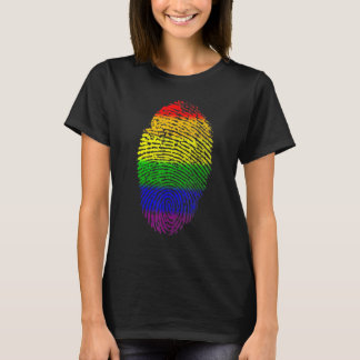 T-shirt Lgbtq Rainbow Fingerprint Mois Gay pride Lgb
