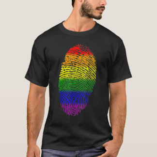 T-shirt Lgbtq Rainbow Fingerprint Mois Gay pride Lgb