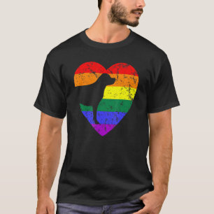 T-shirt Lgbtq Rainbow Flag Labrador Retriever Lab Propriét