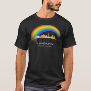 T-shirt LGBTQ Rainbow Pride Washington DC Skyline Premium