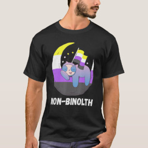 T-shirt Lgbtq Sloth Moon Indicateur Non binaire Pride Non
